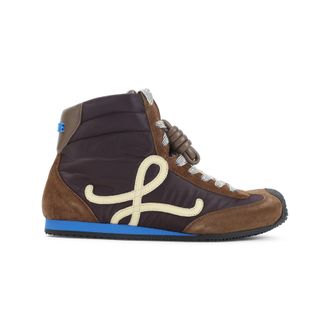 Loewe Brown And Blue Ballet Runner 2.0 High Top Polyamide Sneakers-Donna