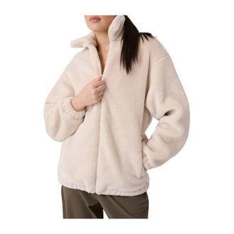 Guess Amalia Sherpa Zip Sweat - - Jackets - Donna - Beige - M