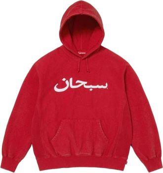 SUPREME SS26 Arabic Logo Hooded Sweatshirt Red SUP-SS26-260-RED