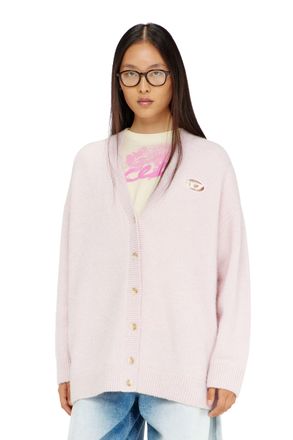 Diesel Cardigan in wool and alpaca blend - Knitwear - Woman - Pink