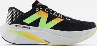 New Balance Mens Fuelcell Supercomp Trainer V3 Running Shoes In Black With Phantom And Bleached Lime Glo