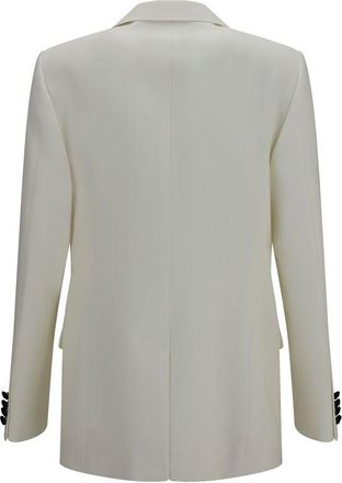 Valentino Garavani Mens White Wool Oves Aries Blazer Clothing