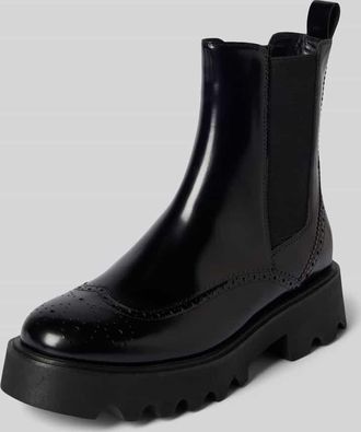 Marc Cain Chelsea Boots mit Lochmuster in Black, Größe 37