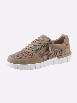 Caprice Sneaker CAPRICE, Damen, Gr. 37, braun (schoko), Veloursleder, Schuhe Sneaker