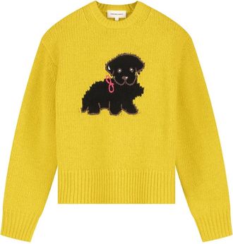 Fab By Fabienne Chapot Honden trui - Dames - Ronde hals truien - Geel - L - Wol - Truien & Vesten