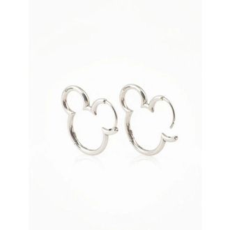 Pandora Mickey Mouse Silhouet Oorbellen - Dames - Oorbellen - Grijs - ONE Size - Accessoires