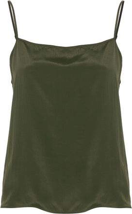 Fabiana Filippi crepe de chine slip top - women - Acetate/Silk - 42 - Green