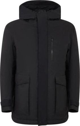 Herno Jassen, Heren, Zwart, L, Polyester, Hooded Jacket