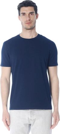 Dondup Regular-fit T-shirt met ronde hals - Heren - T-shirts - Blauw - XL - Katoen - Tops