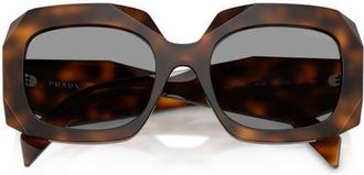 Prada 54mm Square Sunglasses in Juniper Tortoise /Grey at Nordstrom