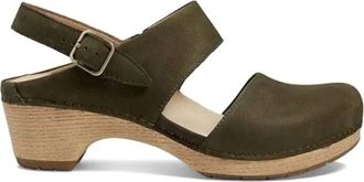 Dansko Womens Lucia Milled Nubuck Clog In Ivy