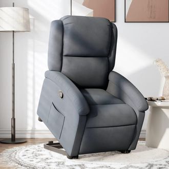 vidaXL Vidaxl - Sill&oacute;n Reclinable Elevable Terciopelo Gris Oscuro