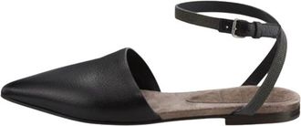 Brunello Cucinelli Black Monili Ankle Wrap Flats Size 39