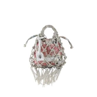 Kurt Geiger Handbags, female, Multicolor, Size: ONE SIZE Mini Macrame Crystal Bag