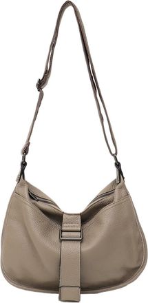 Generic Compatible For Women Genuine Leather Shoulder Bag Multi Pockets Casual Daily Slouchy Handbag Satchel Purse(KHAKI)