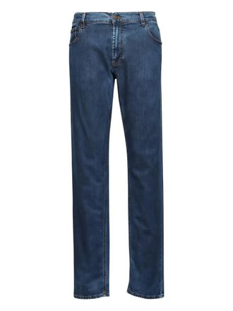 Marco Pescarolo Jeans met riemlussen - Blauw