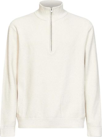 Nn.07 Danny Half Zip 6429 - Heren - Coltruien - Wit - M - Polyester - Truien & Vesten