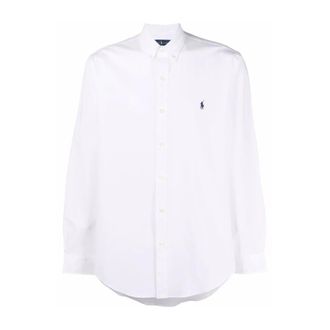 Polo Ralph Lauren Casual Shirts, male, White, Size: 2XL Long Sleeve Sport Shirt