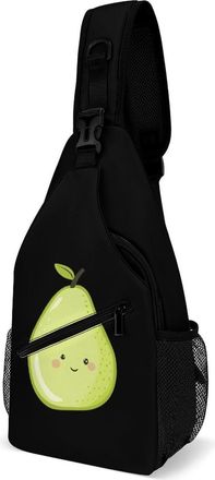 Generic Pear Fruit Mens Shoulder Bags Sling Crossbody Backpack Travel Hiking Chest Bag with Small Side 38x20cm