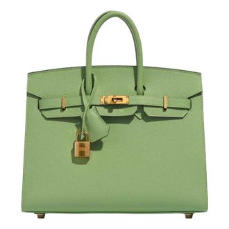 Herm&egrave;s Herm&egrave;s Birkin 25 Epsom Sellier Vert Criquet Gold Hardware