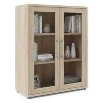 Dmora Dmora - Aparador Laureen, Buf&eacute; De Sal&oacute;n, Aparador De Sal&oacute;n, Despensa De Cocina, 89x40 H113 Cm, Roble
