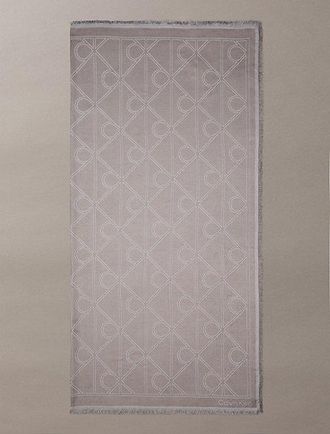 Calvin Klein Bufanda Cuadrada Con Logo Emblem&aacute;tico En Toda La Prenda