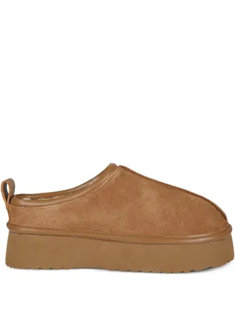 Hoor Mars platform mules - women - Calf Suede/Fabric/Rubber - 38 - Brown