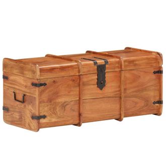 Berkfield Home Storage Chest 90x40x40 cm Solid Acacia Wood in Brown | Size: 90 x 40 x 40 cm
