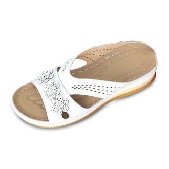 Generic 2026 Women Slippers Womens Summer Fashion Slope Heel Hollow Out Comfortable Temperament Beach (White, 4.5)