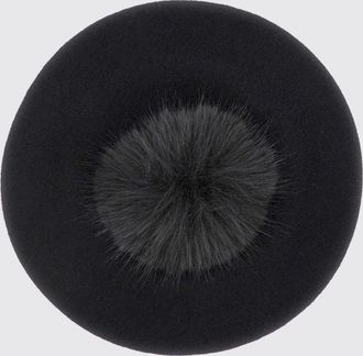 Borsalino Cappello in feltro di lana a tesa larga con logo