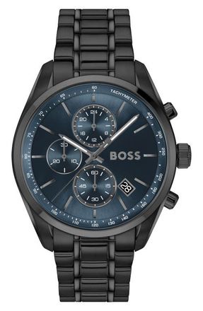 BOSS Grand Prix Chronograph Bracelet Watch, 44mm in Blue at Nordstrom