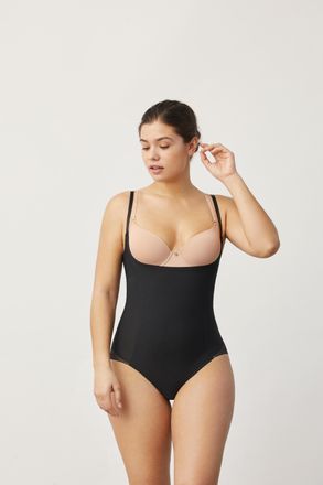 Ysabel Mora Body YSABEL MORA, Damen, Gr. XXL, N-Gr, schwarz, Obermaterial: 73% Polyamid, 27% Elasthan, figurbetont, Bodys Body, Spitze, mittlerer Shape-Effekt, el
