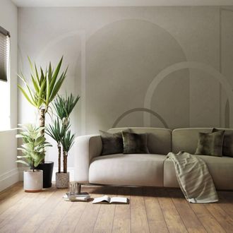 Superfresco Easy Linear Arch Grey Print To Order 3m x 2.8m Mural