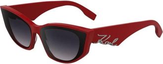 Karl Lagerfeld Sunglasses, female, Red, Size: ONE SIZE Acetate Fashion Sunglasses