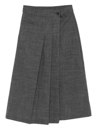 SOEUR Gewikkelde plooirok - Grijs