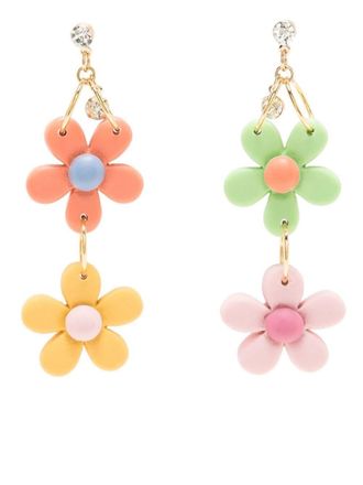 Amir Slama flower-charm drop earrings - Multicolour
