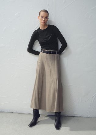 Mango Maglietta combinata drappeggiata grigio scuro vigor&eacute; - Donna - XS - MANGO