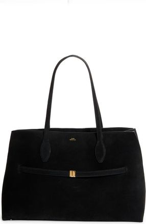 Toteme Lounge Belted Suede Tote in Black at Nordstrom