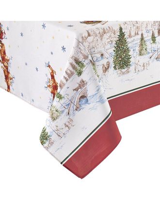 Elrene Santas Snowy Sleighride Tablecloth