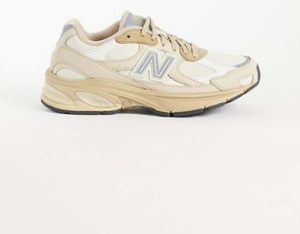 New Balance sneakers beige e bianco sporco-Marrone