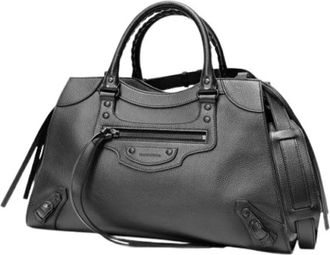 Balenciaga Pre-owned Handbags, female, Black, Size: ONE SIZE Pre-owned Vintage Leather Handbag