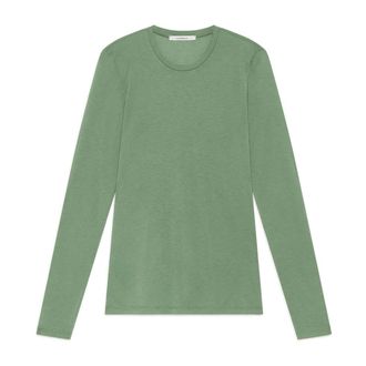 Maliparmi Long Sleeve Tops, female, Green, Size: S Colours Of The World T-Shirt