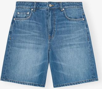 Ganni Mid Blue Vintage Denim Shorts - Size 24 Lyocell
