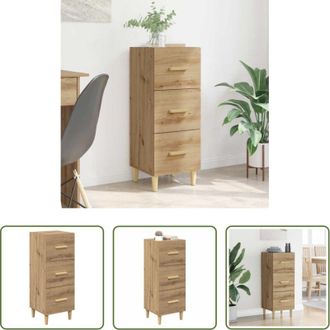 vidaXL Credenza rovere - Credenza rovere artigianale 34.5 x 34 x 90 cm Legno multistrato