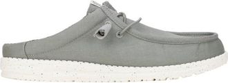 HeyDude Wally Slip Canvas Sandalen für Herren | grau/weiß