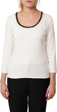 Cyrus Stitched U-Neck T-Shirt in Bone/Black at Nordstrom Rack, Size X-Large