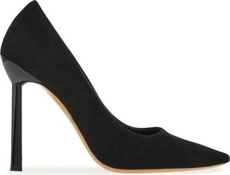 Ferragamo Justina 110mm suede pumps - women - Calf Leather/Calf Leather/Goat Skin - 7C - Black