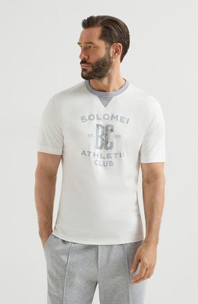 Brunello Cucinelli T-shirt with print in Off-White at Nordstrom, Size Xxx-Large Eu