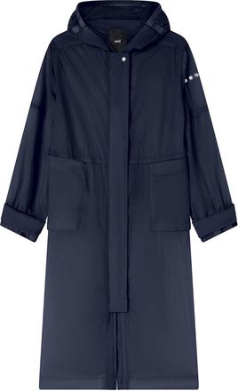 Add Navy Blue Long Parka