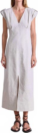 Apiece Apart Linen Blend Shift Maxi Dress In Flax